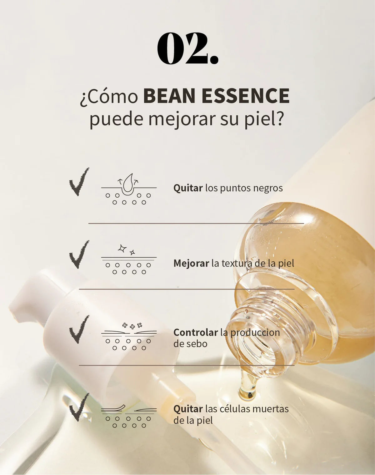 Mixsoon Bean Essence - Esencia Hidratante Coreana para Todo tipo de pieles
